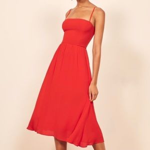 Size 6 Reformation Rosehip Dress in Tomato